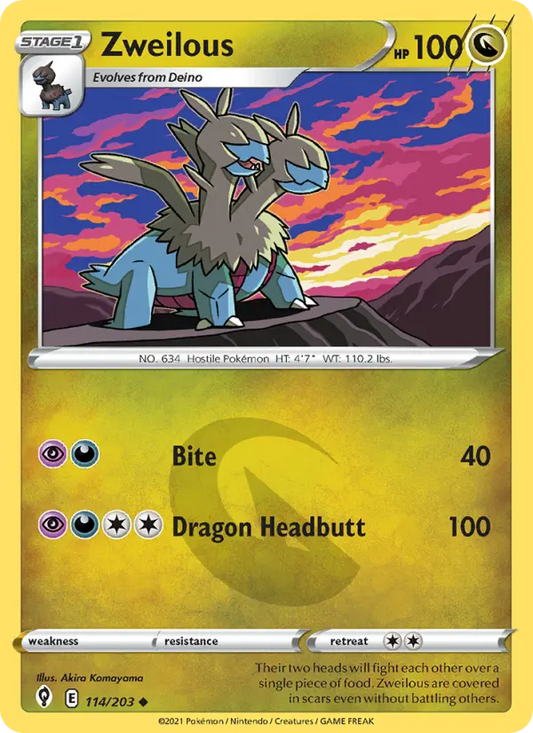 Zweilous 114 Evolving Skies Pokesingles