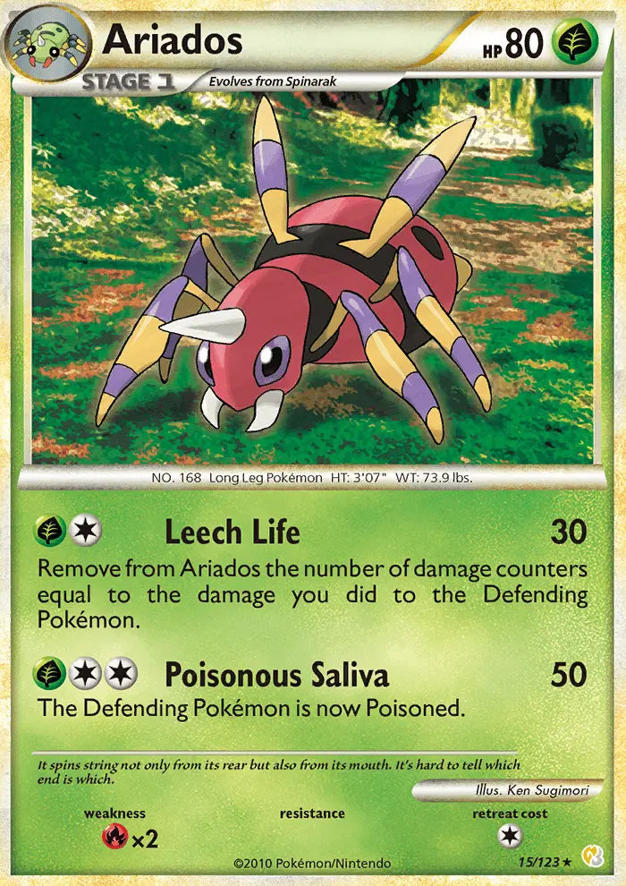Ariados 15 HeartGold SoulSilver Pokesingles