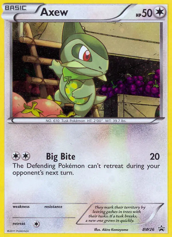 Axew BW26 BW Black Star Promos Pokesingles