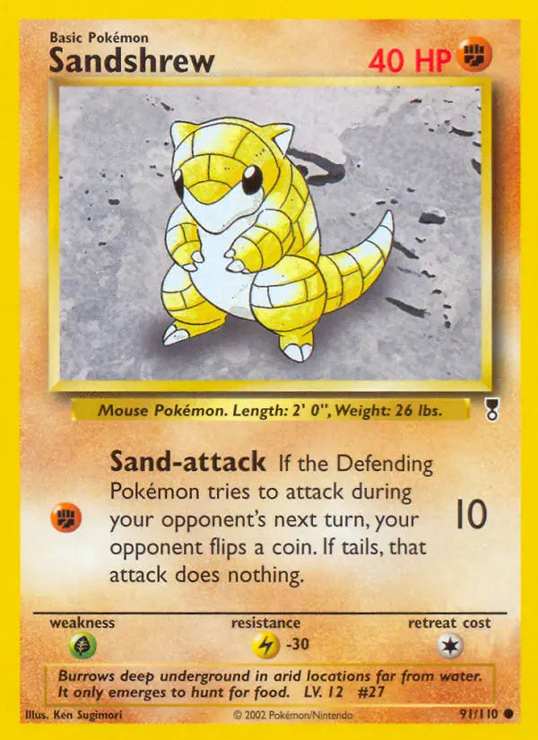 Sandshrew 91 Legendary Collection Pokesingles