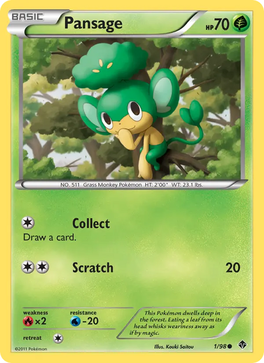 Pansage 1 Emerging Powers Pokesingles
