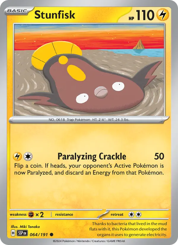 Stunfisk 64 Surging Sparks Pokesingles