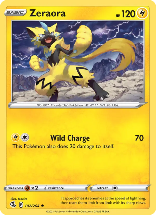 Zeraora 102 Fusion Strike Pokesingles