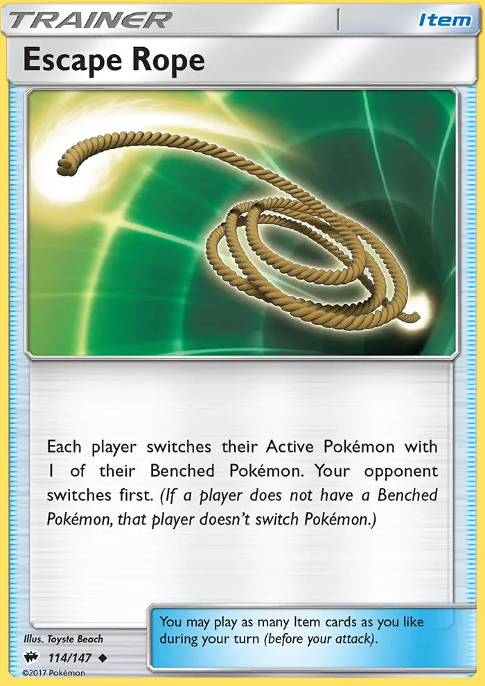 Escape Rope 114 Burning Shadows Pokesingles
