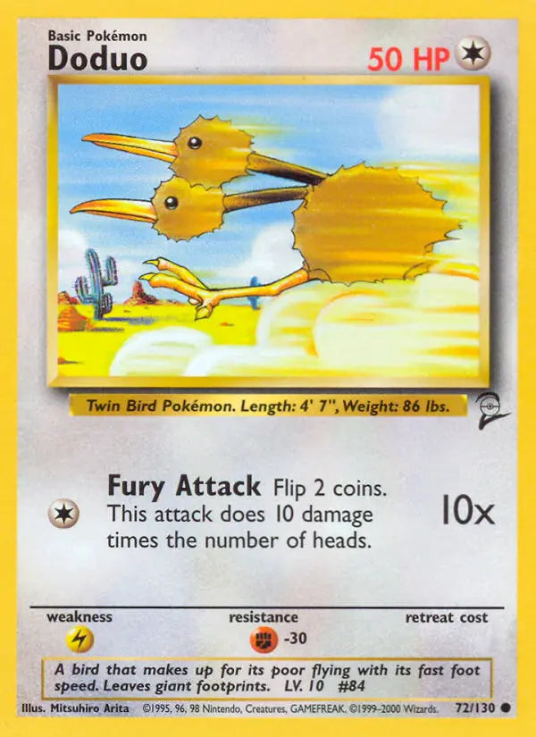 Doduo 72 Base Set 2 Pokesingles