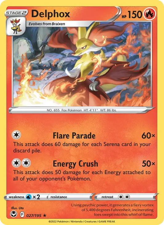 Delphox 27 Silver Tempest Pokesingles