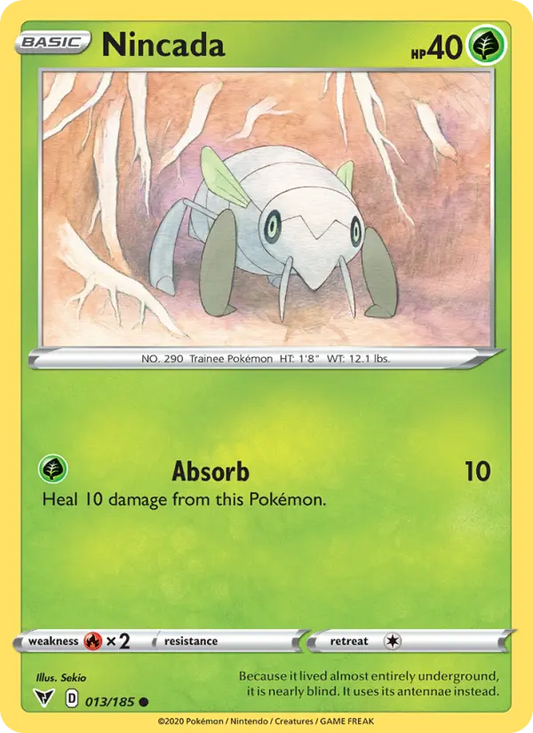 Nincada 13 Vivid Voltage Pokesingles