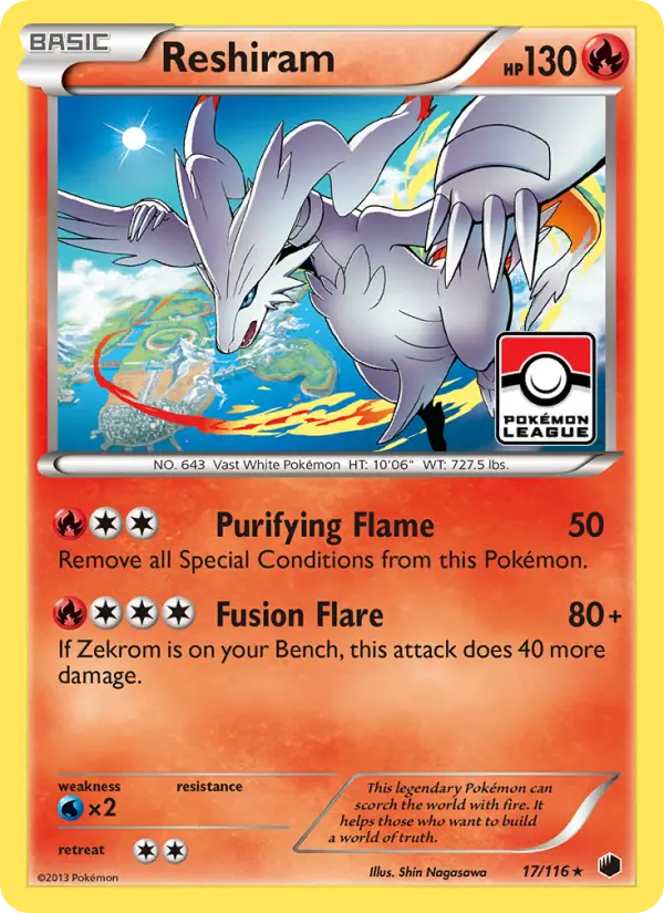 Reshiram 17 Plasma Freeze Pokesingles