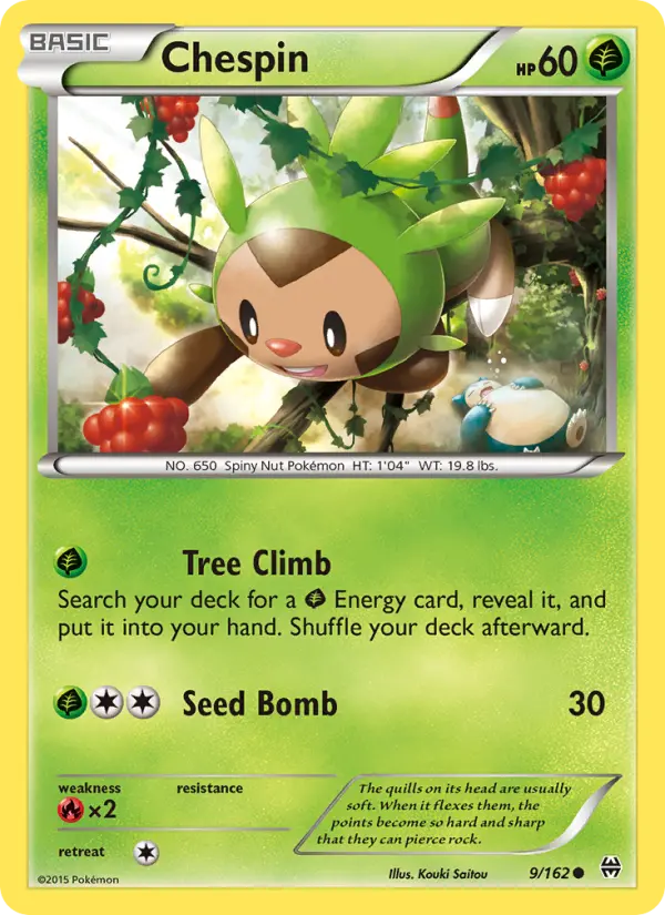 Chespin 9 BREAKthrough Pokesingles