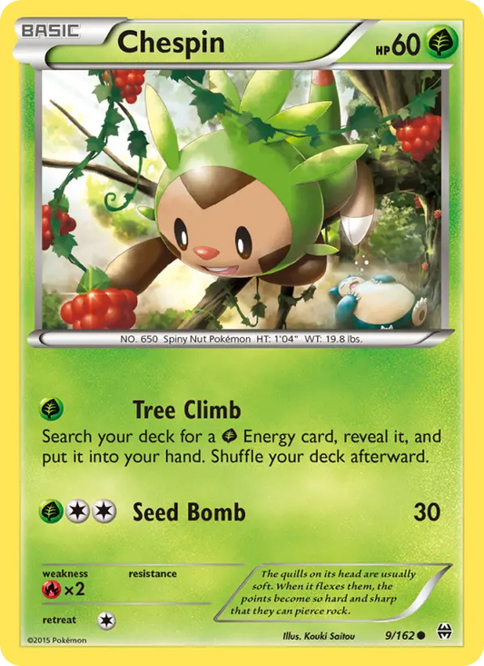 Chespin 9 BREAKthrough Pokesingles