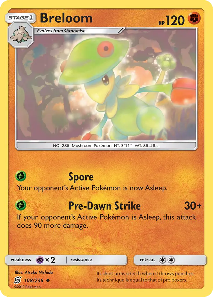 Breloom 108 Unified Minds Pokesingles