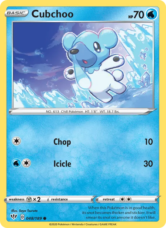 Cubchoo 48 Darkness Ablaze Pokesingles