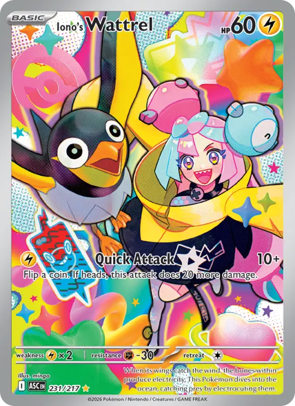 Iono's Wattrel 231 Ascended Heroes Pokesingles