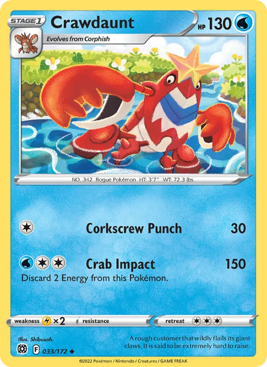 Crawdaunt 33 Brilliant Stars Pokesingles