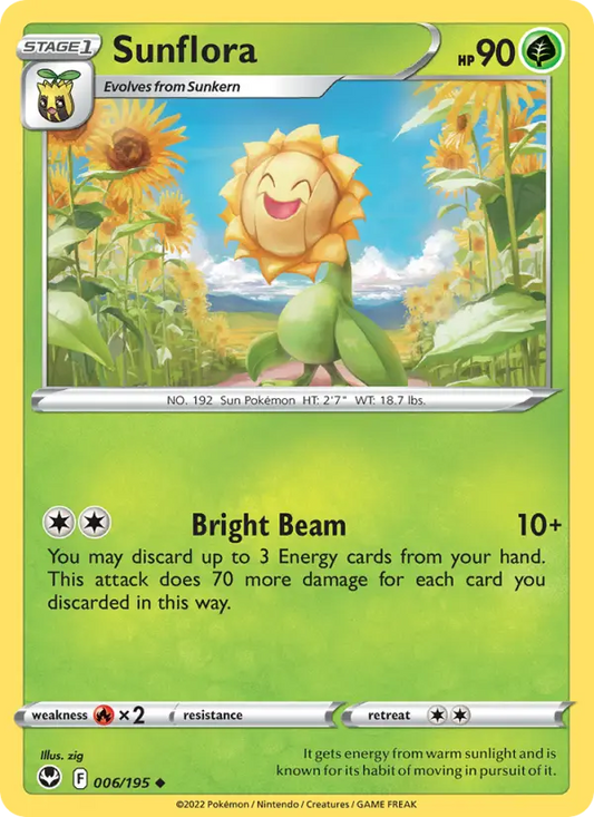 Sunflora 6 Silver Tempest Pokesingles