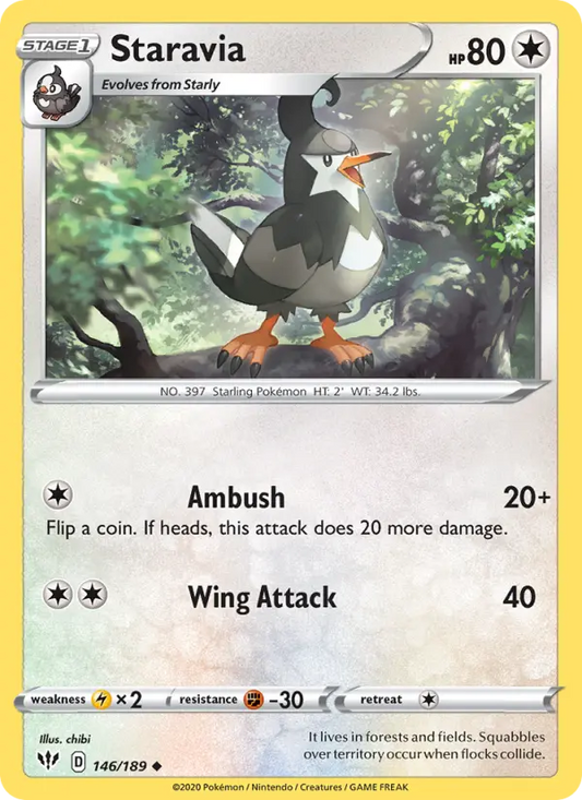 Staravia 146 Darkness Ablaze Pokesingles