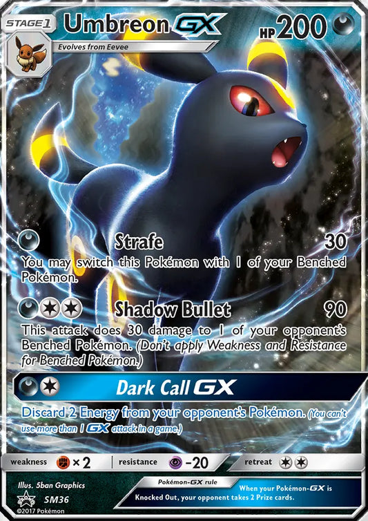 Umbreon GX SM36 SM Black Star Promos Pokesingles