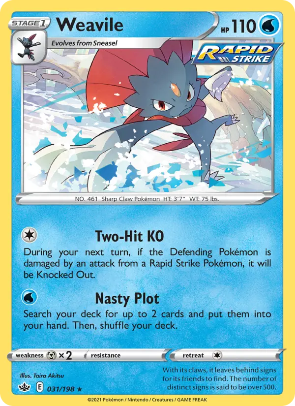 Weavile 31 Chilling Reign Pokesingles