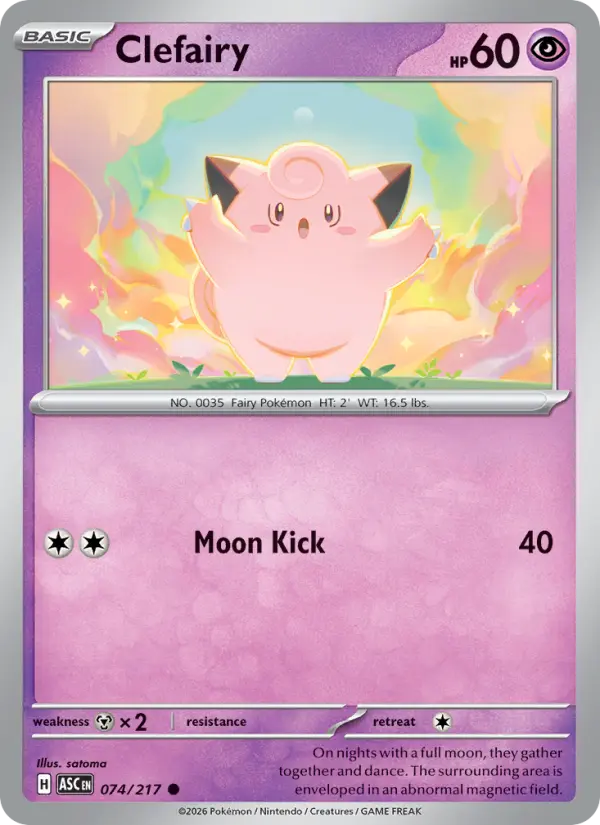 Clefairy 74 Ascended Heroes Pokesingles