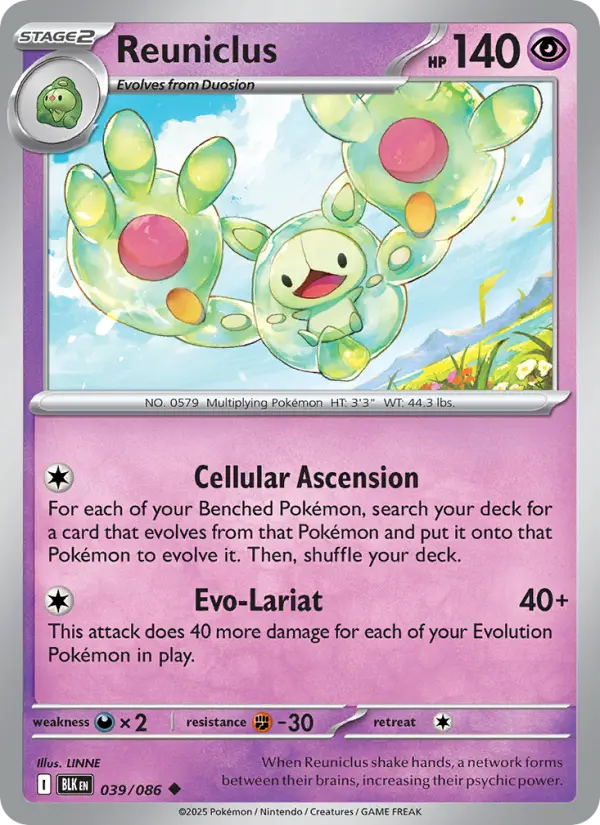 Reuniclus 39 Black Bolt Pokesingles