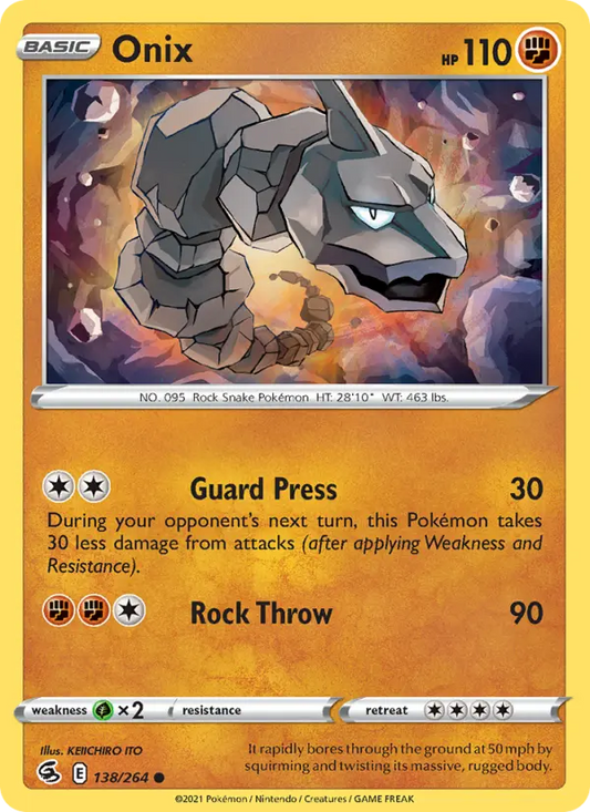 Onix 138 Fusion Strike Pokesingles
