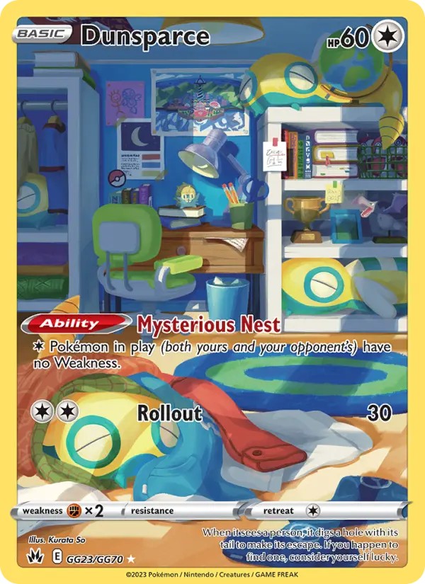 Dunsparce GG23 Crown Zenith Pokesingles
