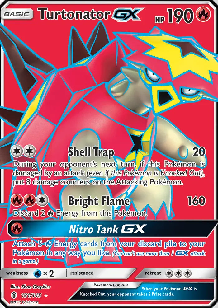 Turtonator GX 131 Guardians Rising Pokesingles