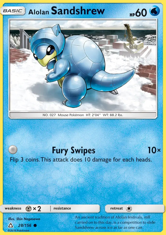 Alolan Sandshrew 28 Ultra Prism Pokesingles