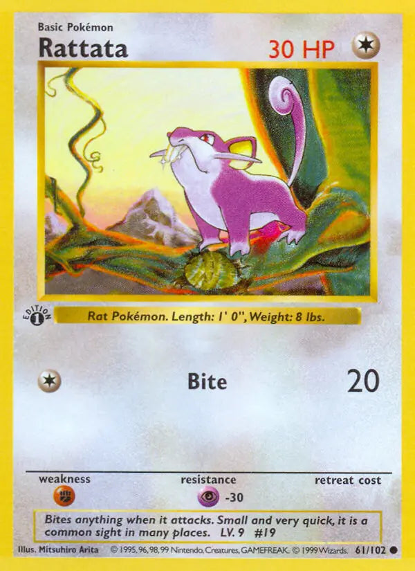 Rattata 61 Base Set Pokesingles