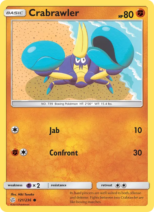 Crabrawler 121 Cosmic Eclipse Pokesingles