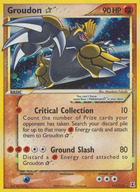 Groudon Star 111 Delta Species Pokesingles