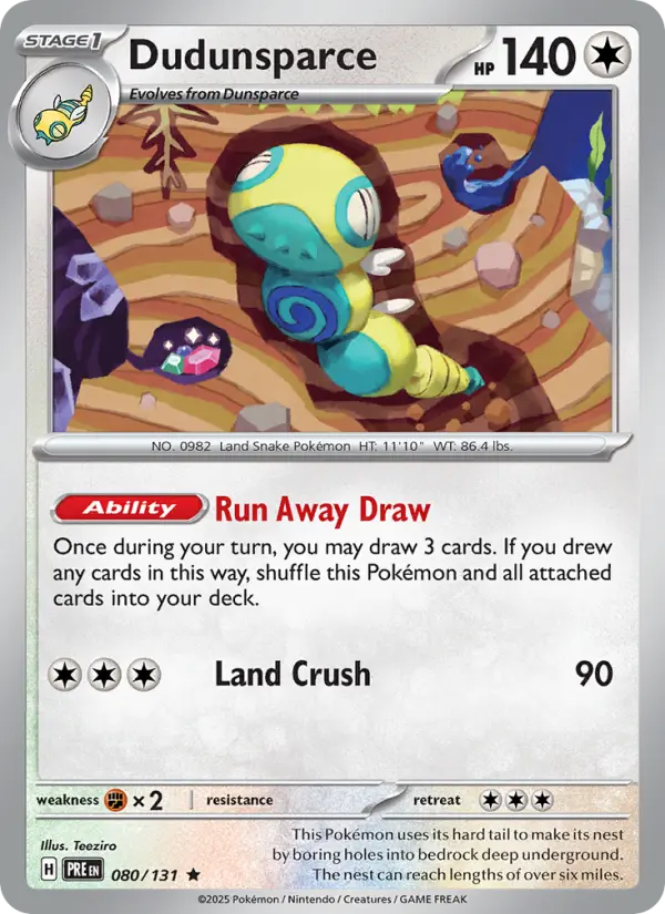 Dudunsparce 80 Prismatic Evolutions Pokesingles