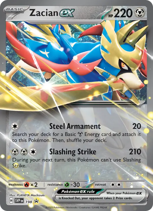 Zacian ex 198 SVP Black Star Promos Pokesingles