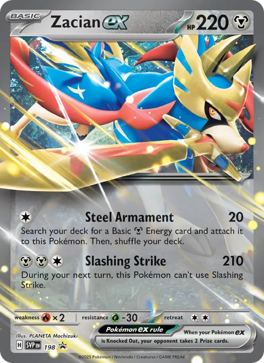 Zacian ex 198 SVP Black Star Promos Pokesingles
