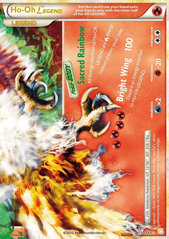 Ho-Oh LEGEND 112 HeartGold SoulSilver Pokesingles