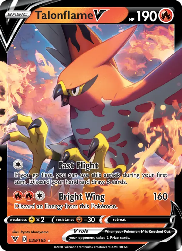Talonflame V 29 Vivid Voltage Pokesingles