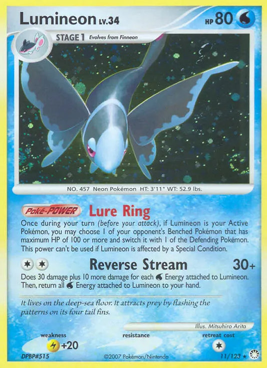 Lumineon 11 Mysterious Treasures Pokesingles