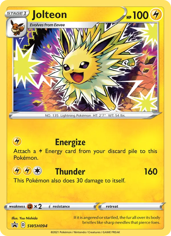 Jolteon SWSH094 SWSH Black Star Promos Pokesingles