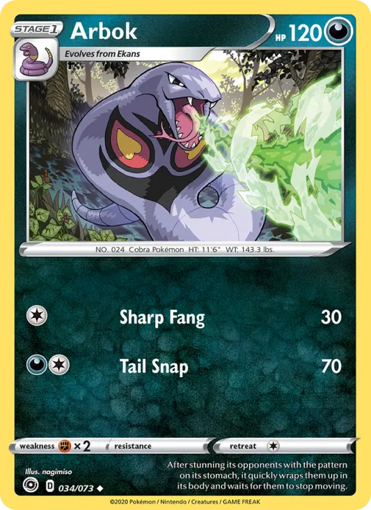 Arbok 34 Champion's Path Pokesingles