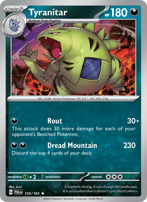 Tyranitar 135 Paldea Evolved Pokesingles