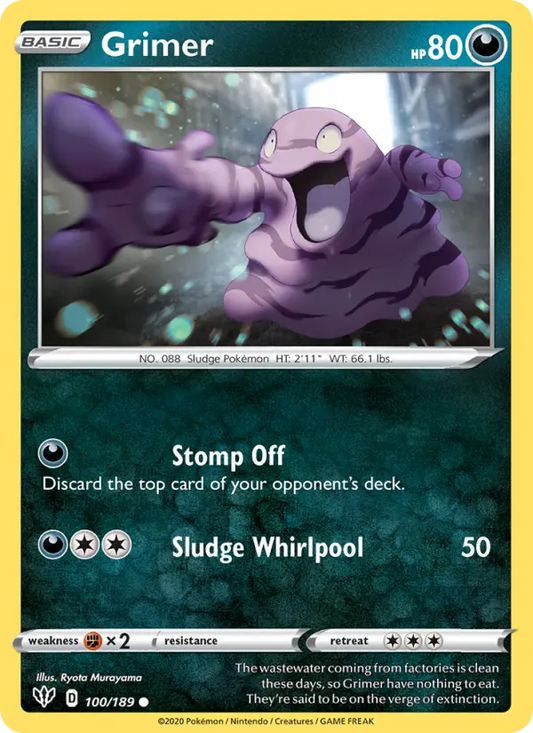 Grimer 100 Darkness Ablaze Pokesingles