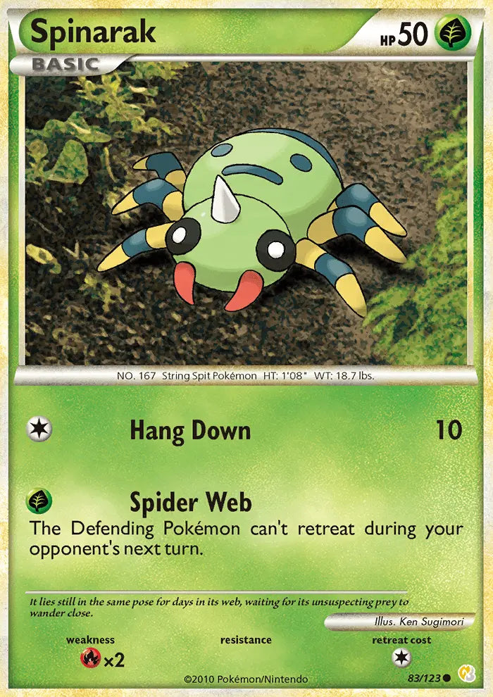 Spinarak 83 HeartGold SoulSilver Pokesingles