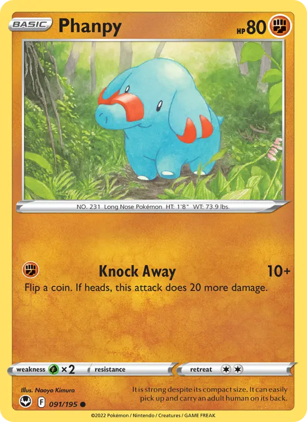 Phanpy 91 Silver Tempest Pokesingles