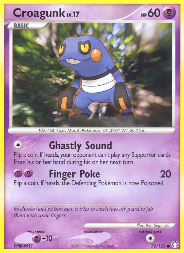 Croagunk 78 Mysterious Treasures Pokesingles