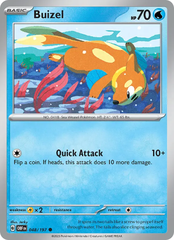 Buizel 48 Obsidian Flames Pokesingles