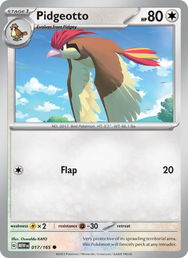 Pidgeotto 17 151 Pokesingles