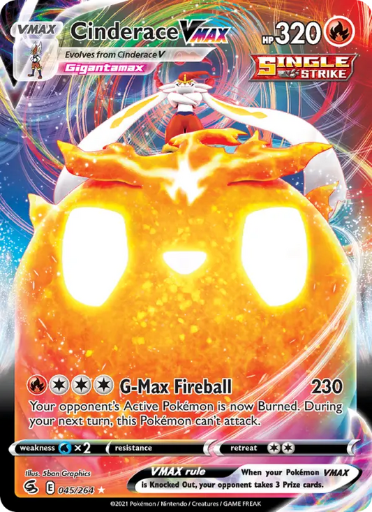 Cinderace VMAX 45 Fusion Strike Pokesingles