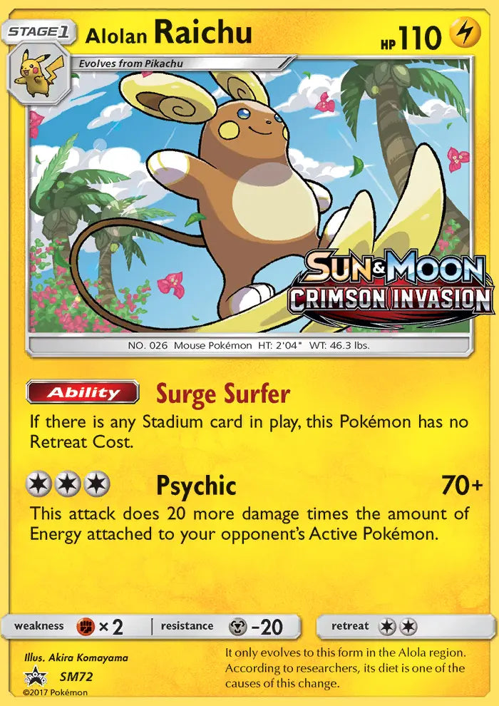 Alolan Raichu SM72 SM Black Star Promos Pokesingles