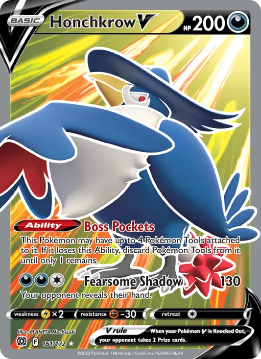 Honchkrow V 161 Brilliant Stars Pokesingles