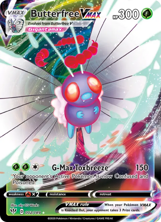 Butterfree VMAX 2 Darkness Ablaze Pokesingles
